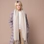 Oversized Fluffy Tassel Scarf, thumbnail 6 of 10
