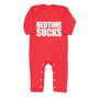 Babygrow, Bedtime Sucks, Cotton Sleepsuit, Newborn Gift, thumbnail 1 of 3