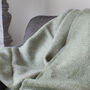 Green And Grey Woven Wool Throw, thumbnail 2 of 5