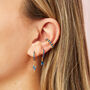 Rebecca Blue Gold Ear Cuff, thumbnail 2 of 2