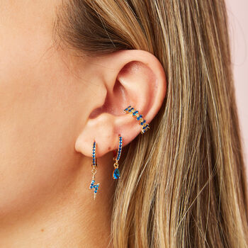 Rebecca Blue Gold Ear Cuff, 2 of 2