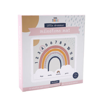 Rainbow Design Baby Milestone Mat And Gift Box, 2 of 4