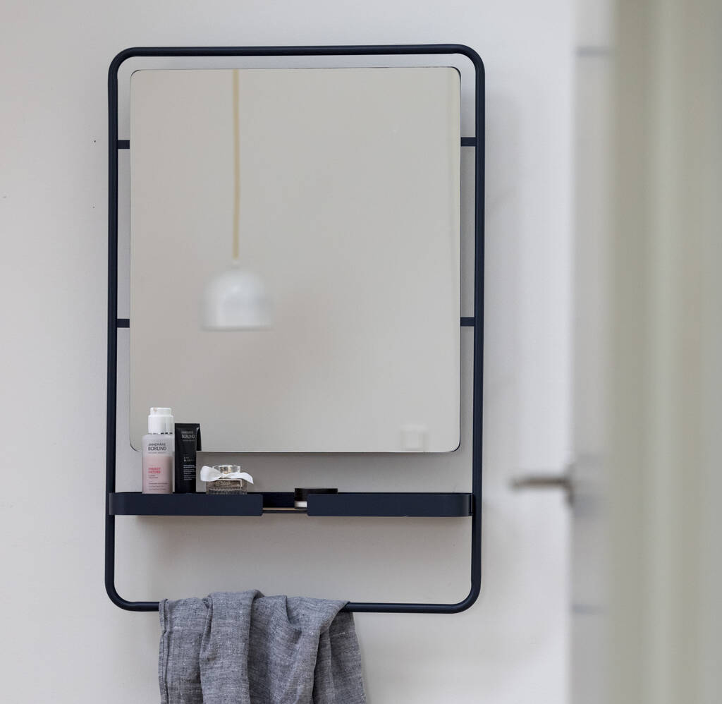 Contemporary Wall Mirror With Shelf By Lime Lace
