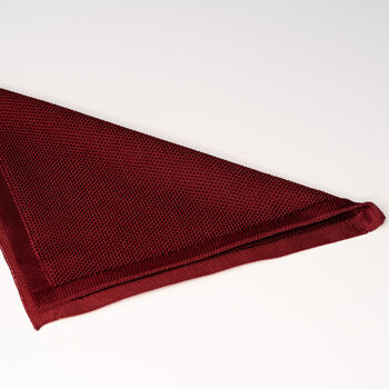 Burgundy Red Knitted Wedding Tie Set Groomsmen Gift, 5 of 7