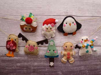 Cute Christmas Garland With Five Characters, 12 of 12