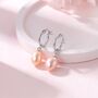 Natural Freshwater Pearl Huggie Hoop Earrings In Sterling Silver, thumbnail 6 of 11