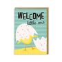Welcome Little One Baby Chick Greeting Card – Cute New Baby Card, Baby Shower Card, Gender Neutral Newborn Card, thumbnail 2 of 2