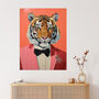 Dressed To Kill Tiger Animal Portrait Wall Art Print, thumbnail 1 of 6