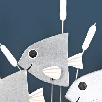 Trio Of Silver Fish On Block, 2 of 3