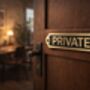Brass Private Door Sign Plaque With Black Finish, thumbnail 6 of 9