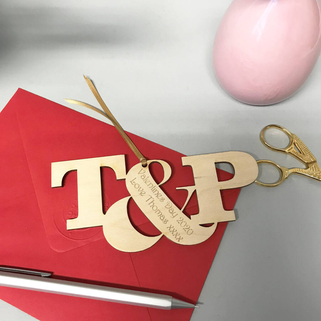 Personalised Valentines Entwined Letters Card By Hickory Dickory