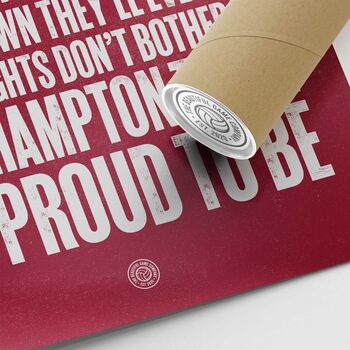 Northampton Town 'The Fields' Football Song Print, 3 of 3