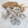 Linen 4th 12th Anniversary Flowers Personalised Option, thumbnail 2 of 2