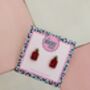 Hot Sauce Glitter Resin Studs / Gift For Food Lover / Spicy Jewellery / Handmade Accessories, thumbnail 2 of 5