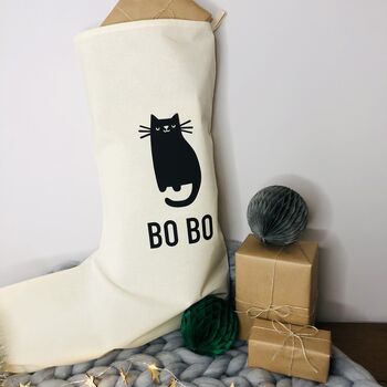 Personalised Christmas Cat Stocking, 6 of 7
