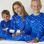 Personalised Matching Dad And Child Snowflake Soft Pyjamas, thumbnail 6 of 12