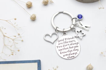 Good Friends Are Like Stars, Personalised Keyring, 7 of 11