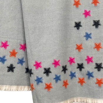 Herringbone Star Pattern Supersoft Scarf, 4 of 5