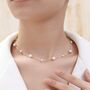 Mother Of Pearl Choker Necklace In Sterling Silver, thumbnail 5 of 9