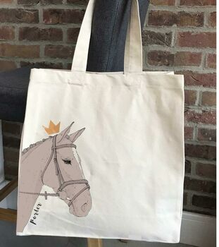 Personalised Horse Canvas Tote, 2 of 4