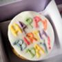 Colourful Happy Birthday Hand Iced Biscuits And Birthday Card Letterbox Gift, thumbnail 7 of 12