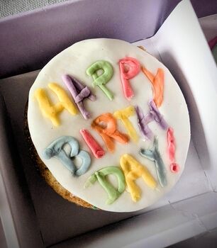 Colourful Happy Birthday Hand Iced Biscuits And Birthday Card Letterbox Gift, 7 of 12