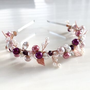 Pink Pearl Bridal And Occasion Headpiece, 4 of 8