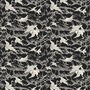 Vintage Japanese Cranes Ivory And Black Cotton Scarf, thumbnail 4 of 4