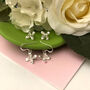 Sterling Silver Mini Lily Flower Earrings, thumbnail 8 of 12