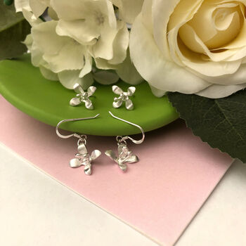 Sterling Silver Mini Lily Flower Earrings, 8 of 12