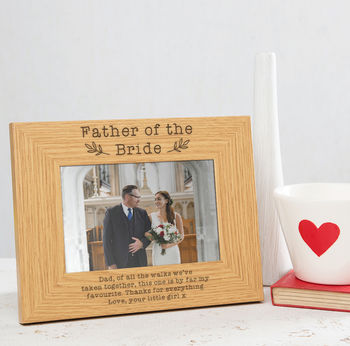 Personalised Father Of The Bride Photo Frame, 2 of 3