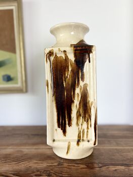 Tall Vintage Japanese Studio Pottery Vase, 5 of 10