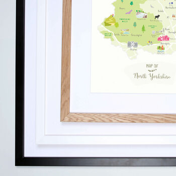 Map Of North Yorkshire Art Print, 9 of 9