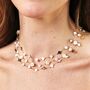 Shell Clover Layered Necklace In Gold, thumbnail 1 of 4