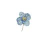 Poppy Blue Flower Brooch, thumbnail 5 of 5