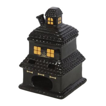 Black Haunted House Oil Burner And Wax Warmer, 2 of 3