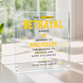 'The Ultimate Betrayal Award' Acrylic Block, 2 of 4