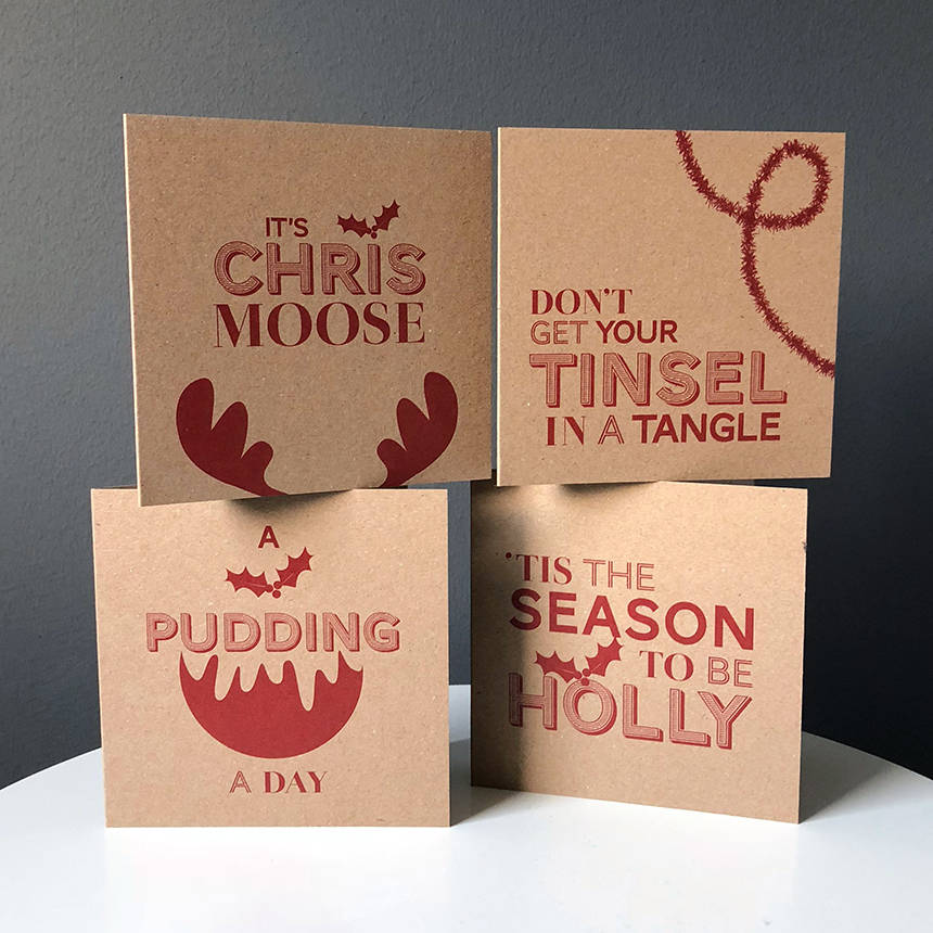 Pack Of Silly Sayings Christmas Cards By Please Kern Left