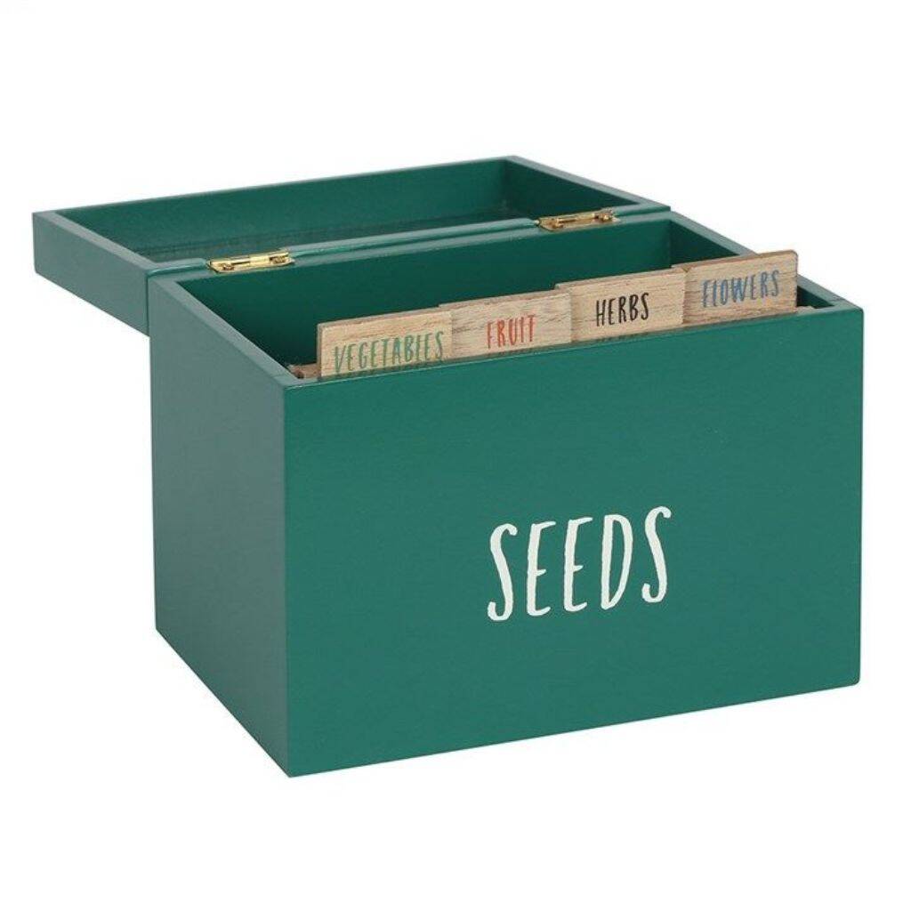 Green Garden Wooden Seed Storage Box, 1 of 2