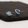 Sterling Silver Little Planet Stud Earrings, thumbnail 1 of 12