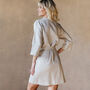 Short Linen Robe For Women | Natural Kimono Dressing Gown, thumbnail 1 of 11