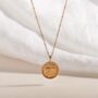 Thrive Gold Vermeil Plated Shorthand Pendant Necklace, thumbnail 1 of 9
