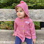 Personalised White Baby Gown With Pink Cardigan Set, thumbnail 6 of 12