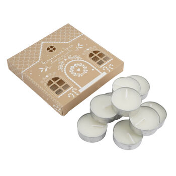 Joy To The World Nine Gingerbread Scented Tealights | Candle | Gift Box, 2 of 4
