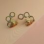 Ethical Detailed Honey Bee Gold Plated Silver Studs, thumbnail 1 of 5