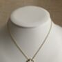 Five Leaf White Single Clover Pendant Necklace, thumbnail 2 of 5