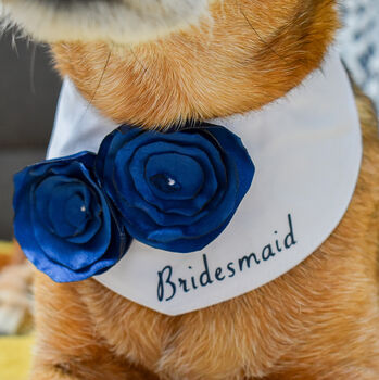 Personalised Dog Wedding Flower Bandana, 6 of 12