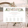 Wedding Table Plan In Pink And Green Florals, thumbnail 3 of 5