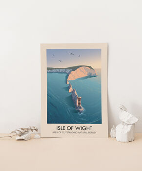 Isle Of Wight Aonb Travel Poster Art Print, 3 of 8