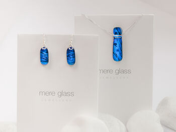 Sapphire Blue Fused Glass Jewellery Set, 2 of 12